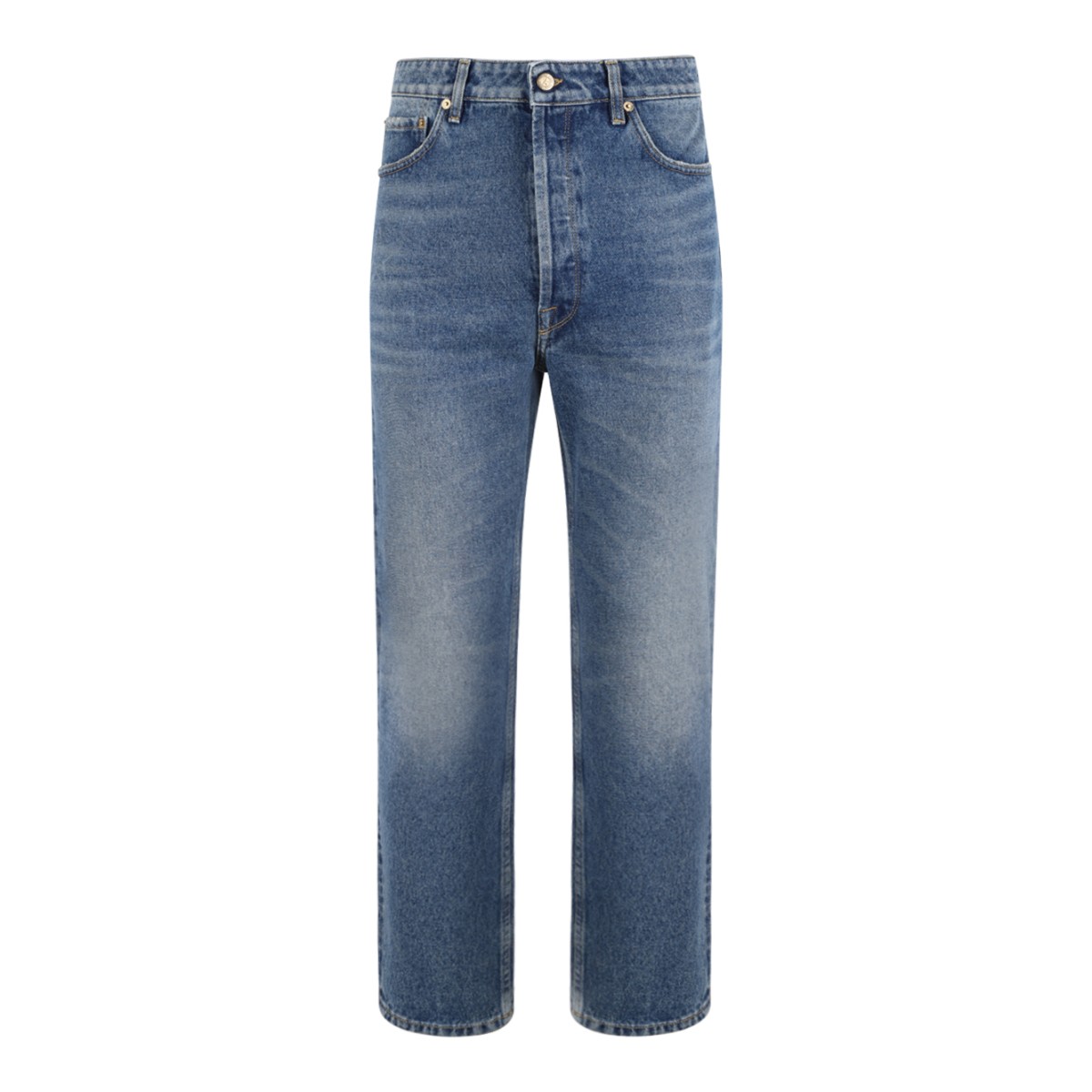 Golden Goose Blue Wide-Leg Jeans.