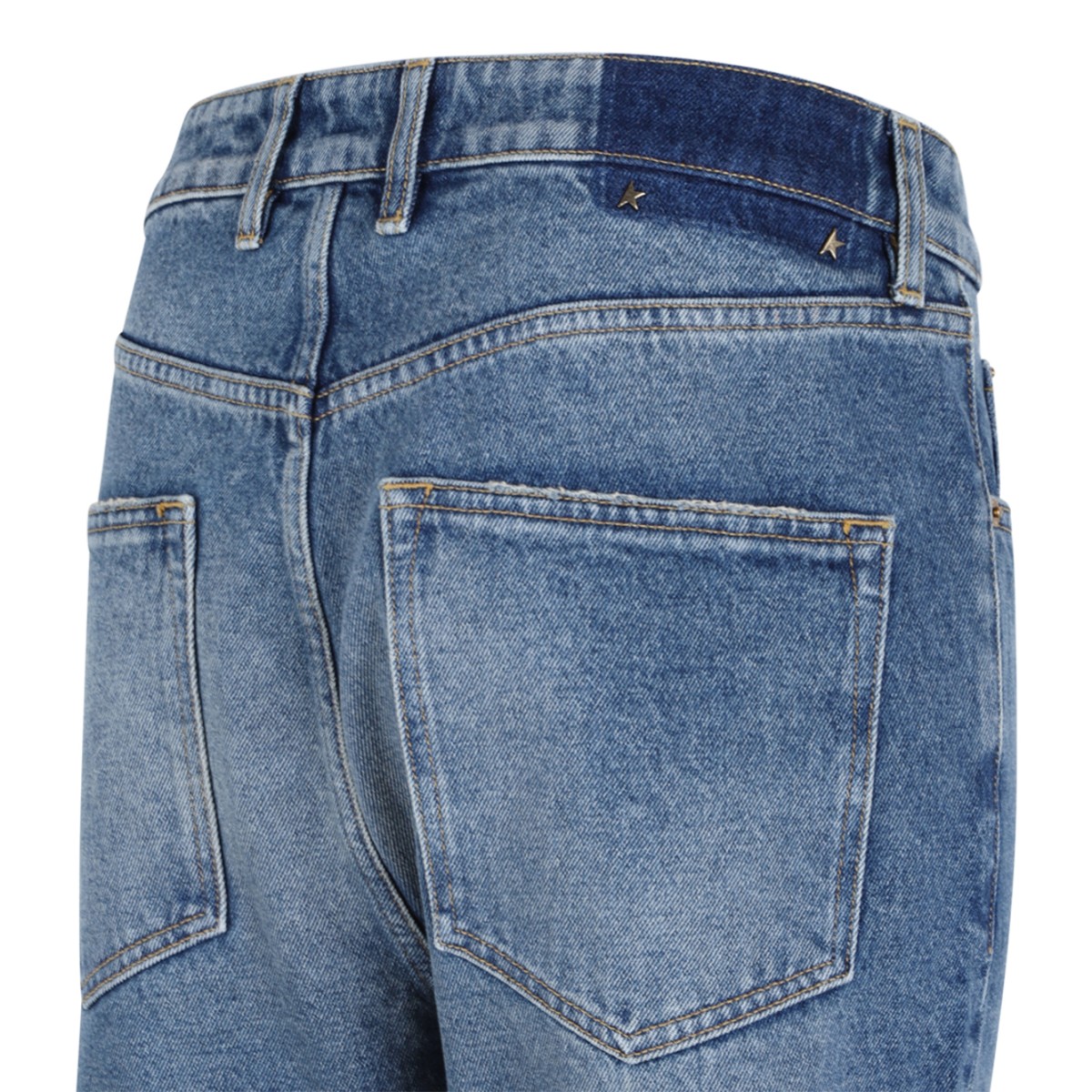 Golden Goose Blue Wide-Leg Jeans.