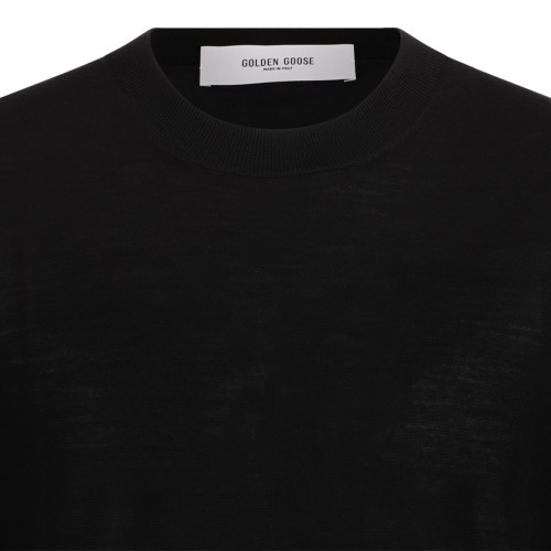 Golden Goose Black Crew-Neck Sweater.
