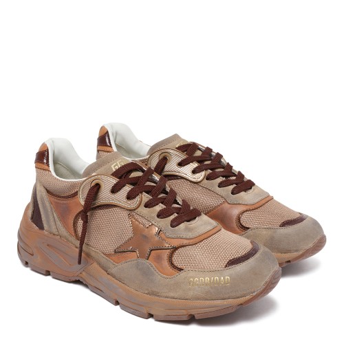 Golden Goose Beige Running Sneakers. 2