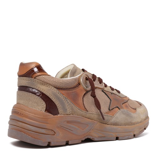 Golden Goose Beige Running Sneakers.