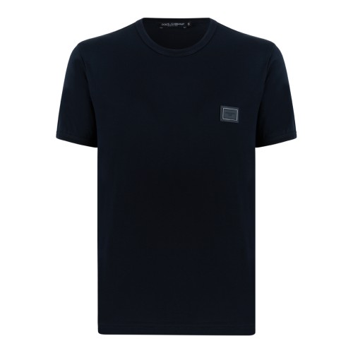 Dolce & Gabbana Dark blue Logo Patch T-Shirt.