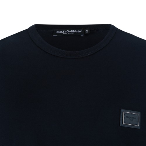 Dolce & Gabbana Dark blue Logo Patch T-Shirt.