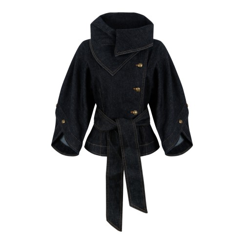 Zimmermann Black Belted Cape Jacket.