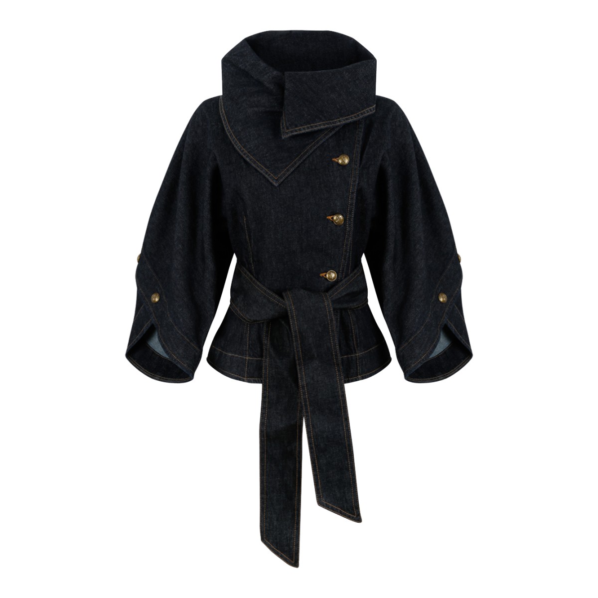 Zimmermann Black Belted Cape Jacket.