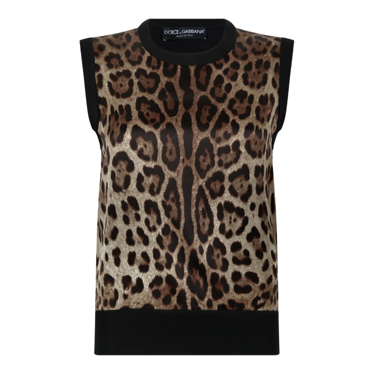 Dolce & Gabbana Leopard Print Sleeveless Top.