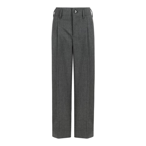 AMI Paris Grey Wide-Leg Tailored Trousers.