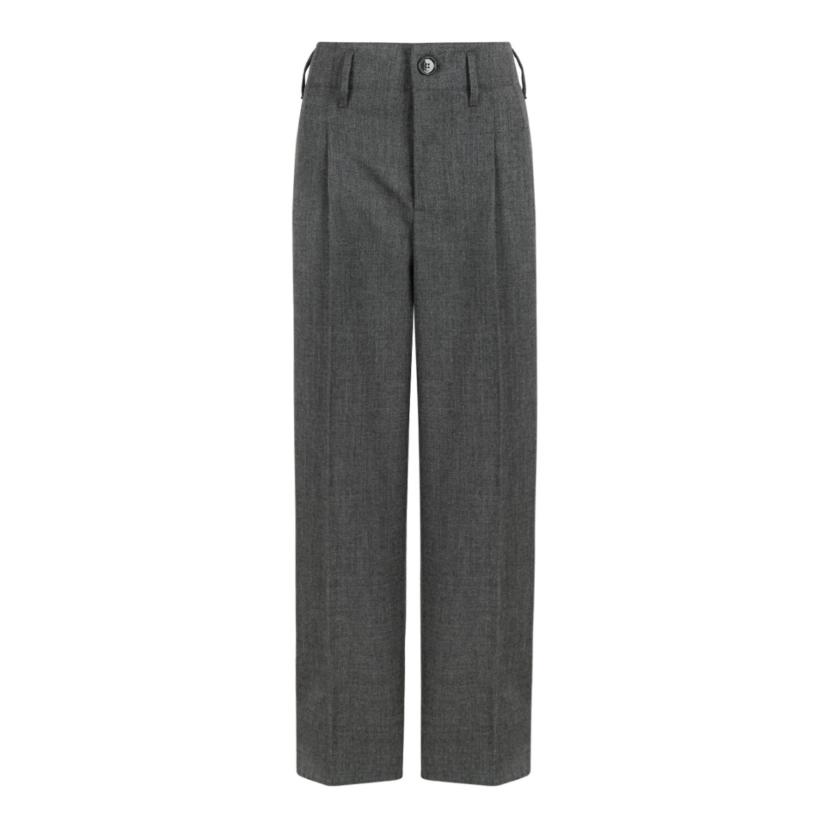 AMI Paris Grey Wide-Leg Tailored Trousers.