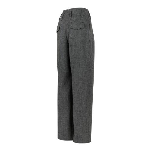 AMI Paris Grey Wide-Leg Tailored Trousers.