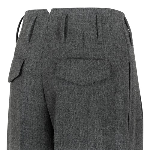 AMI Paris Grey Wide-Leg Tailored Trousers.