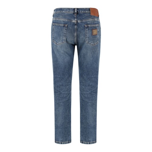 Dolce & Gabbana Blue Faded Slim-Fit Jeans. 2