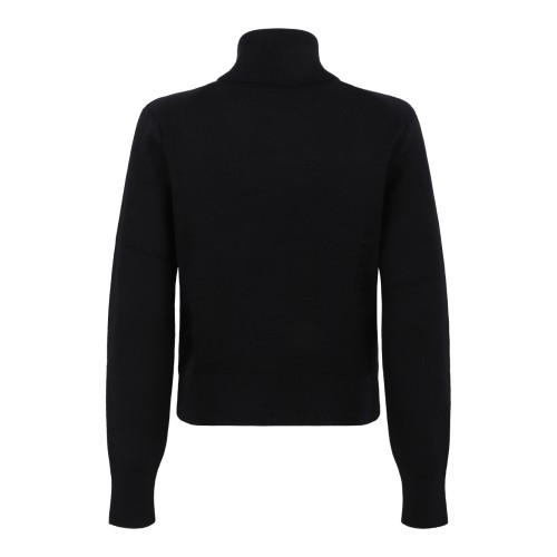 AMI Paris Black Ami de Cur Turtleneck Sweater.