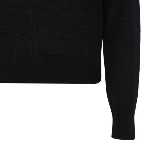AMI Paris Black Ami de Cur Turtleneck Sweater.