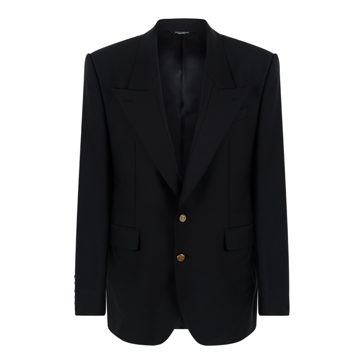 Dolce & Gabbana Black Single-Breasted Blazer.