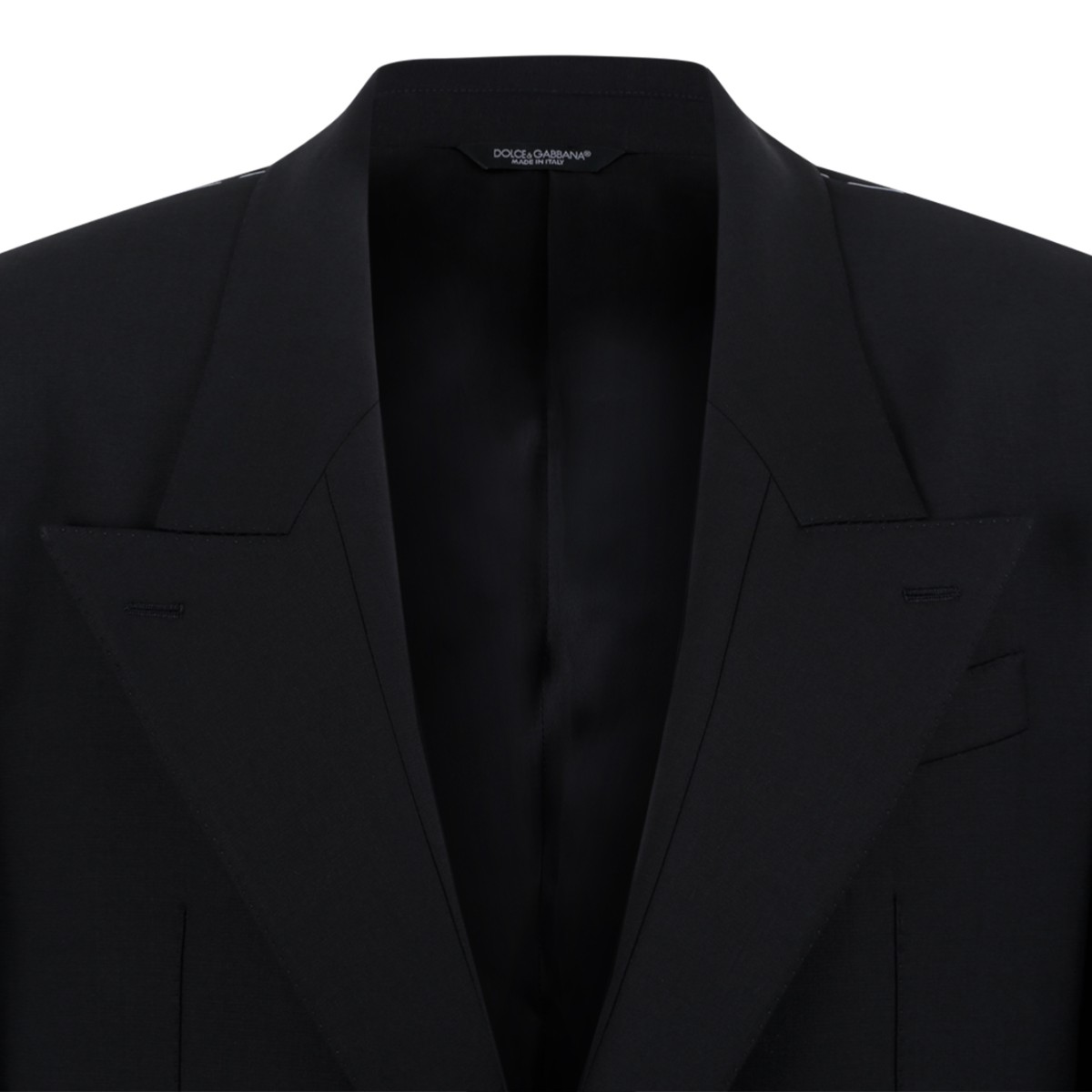 Dolce & Gabbana Black Single-Breasted Blazer.