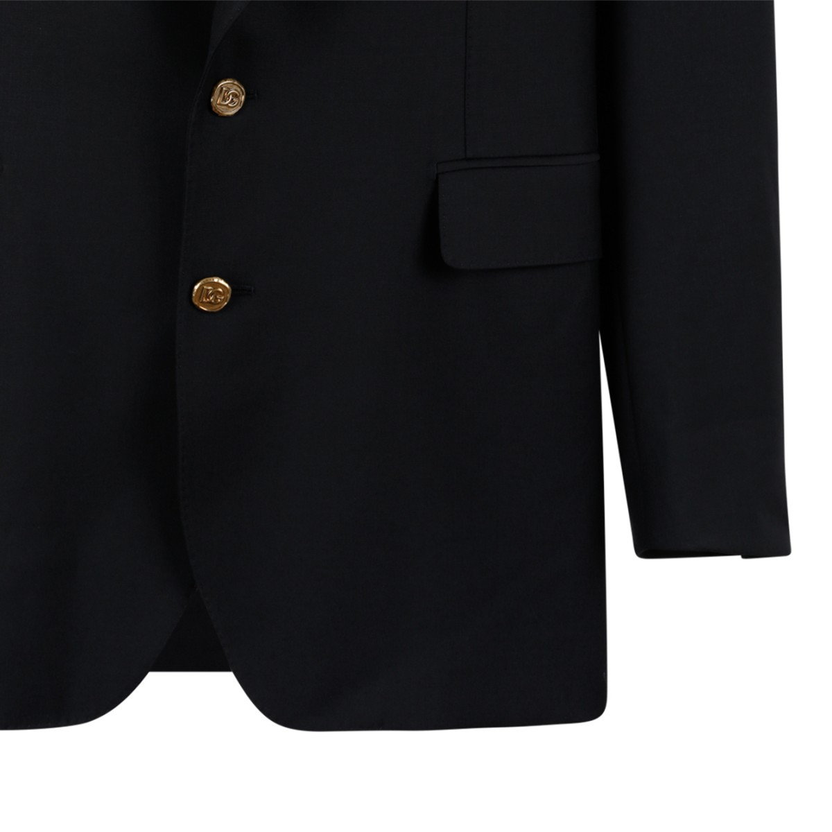 Dolce & Gabbana Black Single-Breasted Blazer.