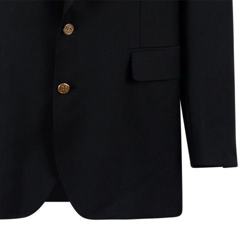 Dolce & Gabbana Black Single-Breasted Blazer.