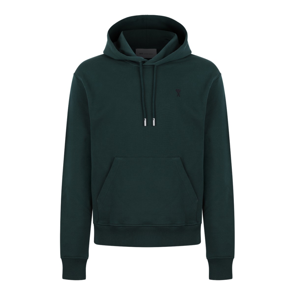 AMI Paris Dark Green Ami de Cur Hoodie.
