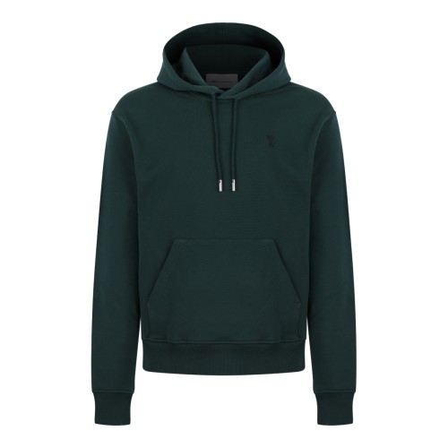 AMI Paris Dark Green Ami de Cur Hoodie.