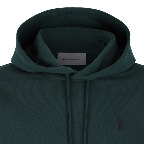 AMI Paris Dark Green Ami de Cur Hoodie.