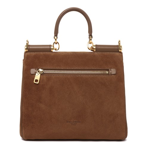 Dolce & Gabbana Brown Suede Sicily Handbag. 2