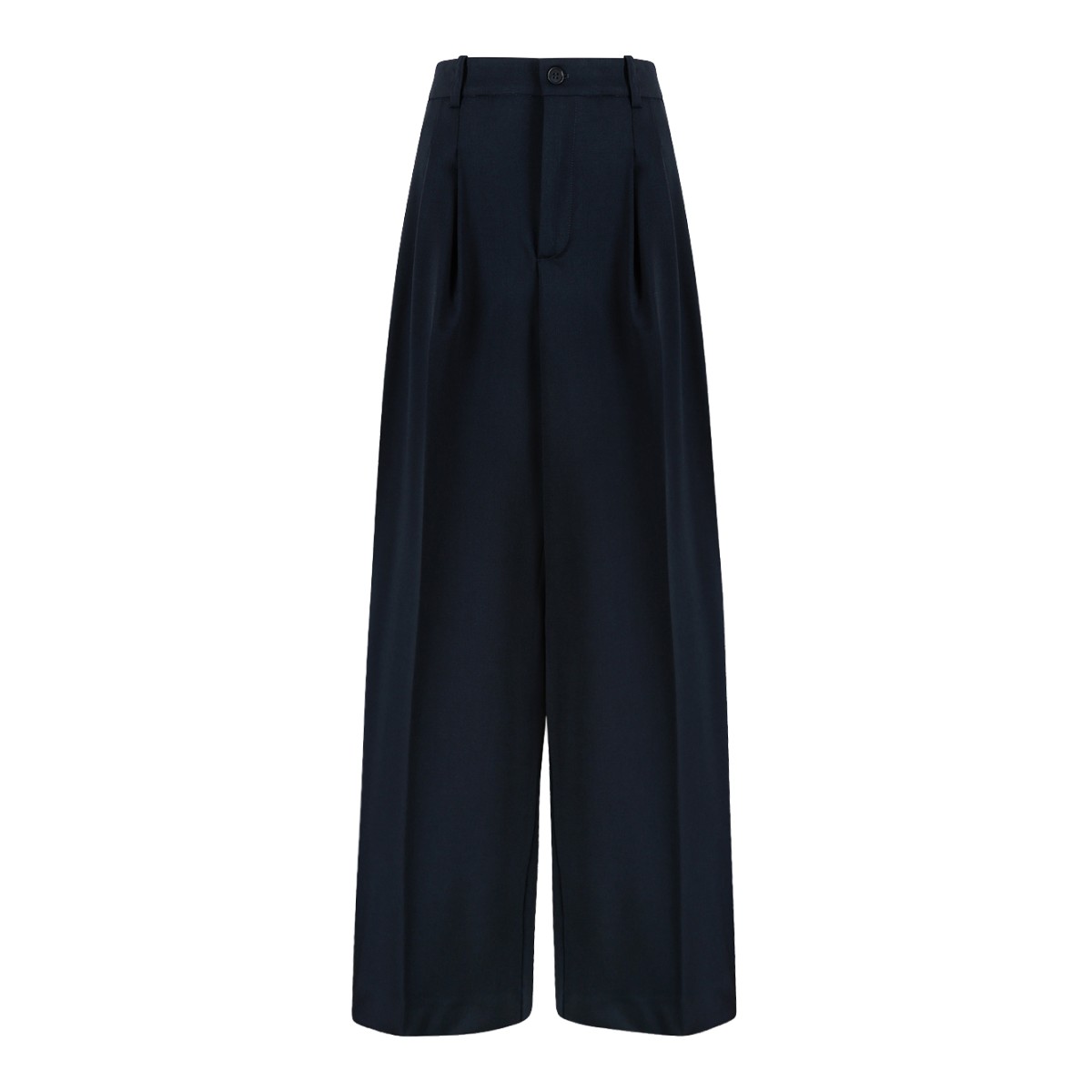 P.A.R.O.S.H. Black Wide-Leg Tailored Trousers.