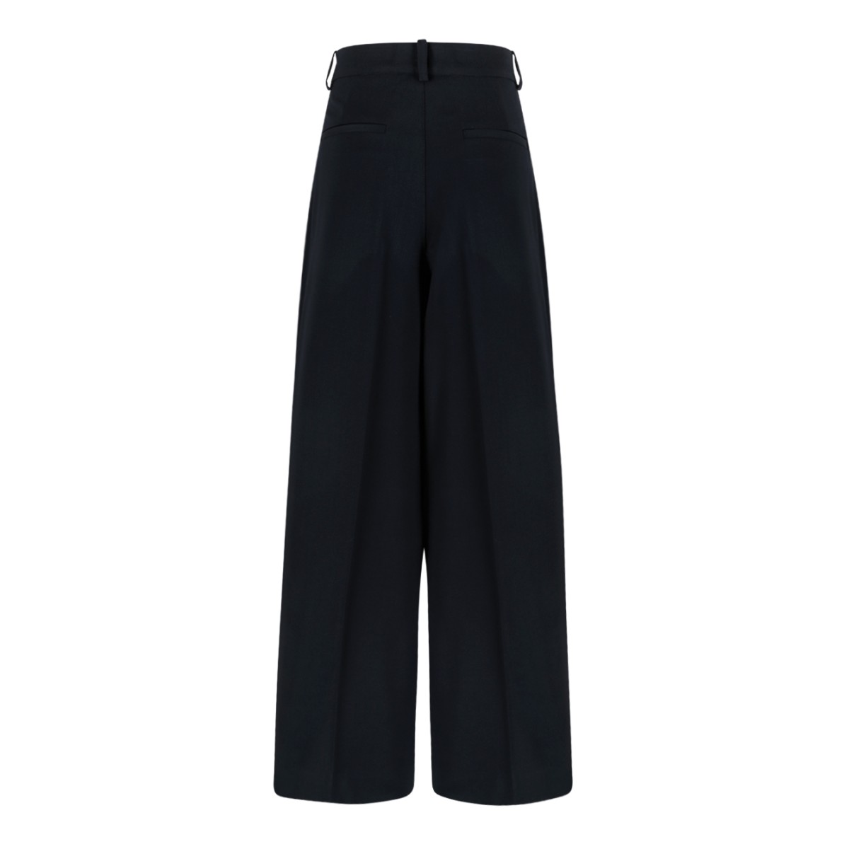 P.A.R.O.S.H. Black Wide-Leg Tailored Trousers.