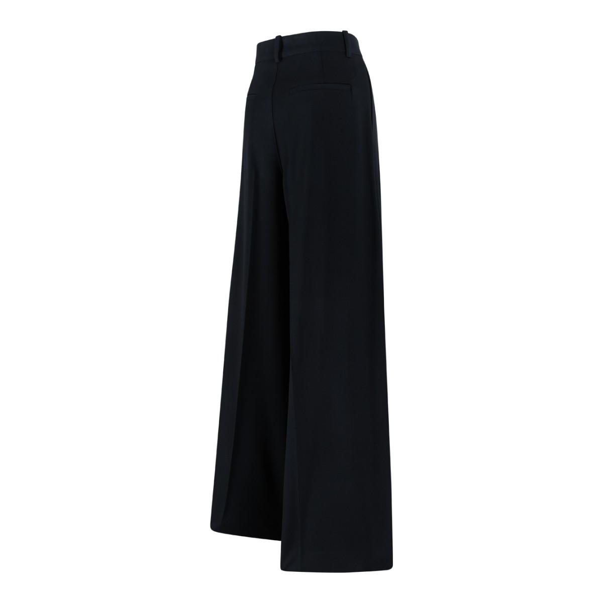 P.A.R.O.S.H. Black Wide-Leg Tailored Trousers.