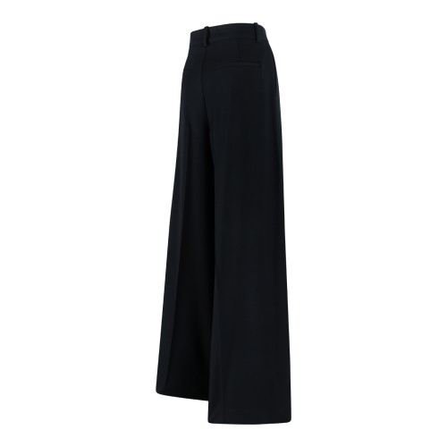 P.A.R.O.S.H. Black Wide-Leg Tailored Trousers.