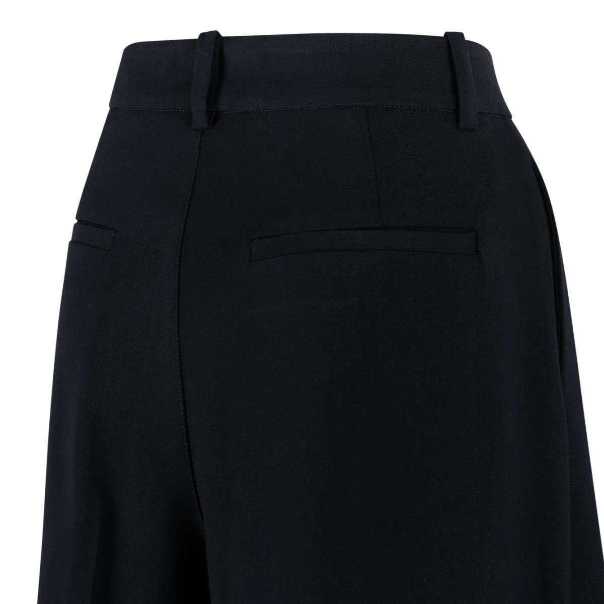 P.A.R.O.S.H. Black Wide-Leg Tailored Trousers.