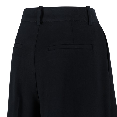 P.A.R.O.S.H. Black Wide-Leg Tailored Trousers.