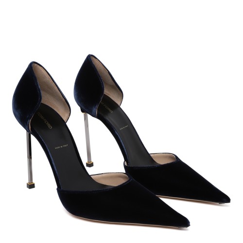 Tom Ford Black Velvet Slingback Pumps. 2