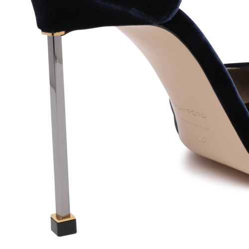 Tom Ford Black Velvet Slingback Pumps.