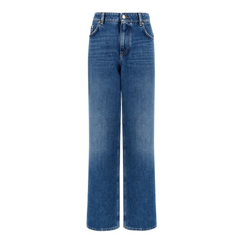 Dolce & Gabbana Blue Wide-Leg Denim Jeans.