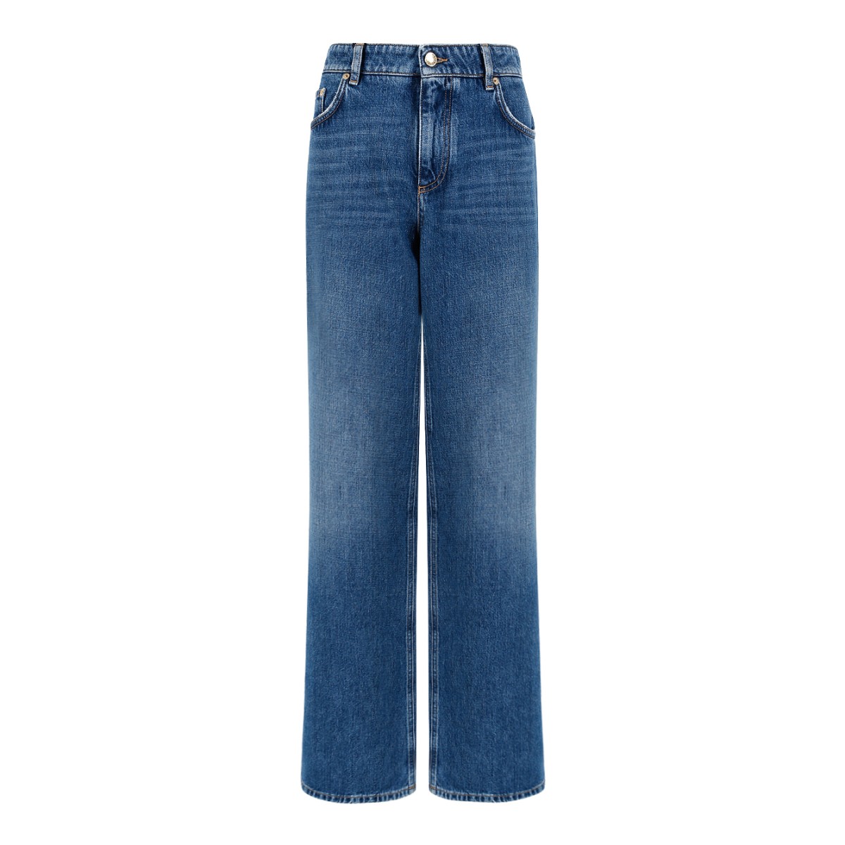 Dolce & Gabbana Blue Wide-Leg Denim Jeans.