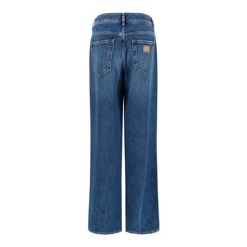 Dolce & Gabbana Blue Wide-Leg Denim Jeans. 2