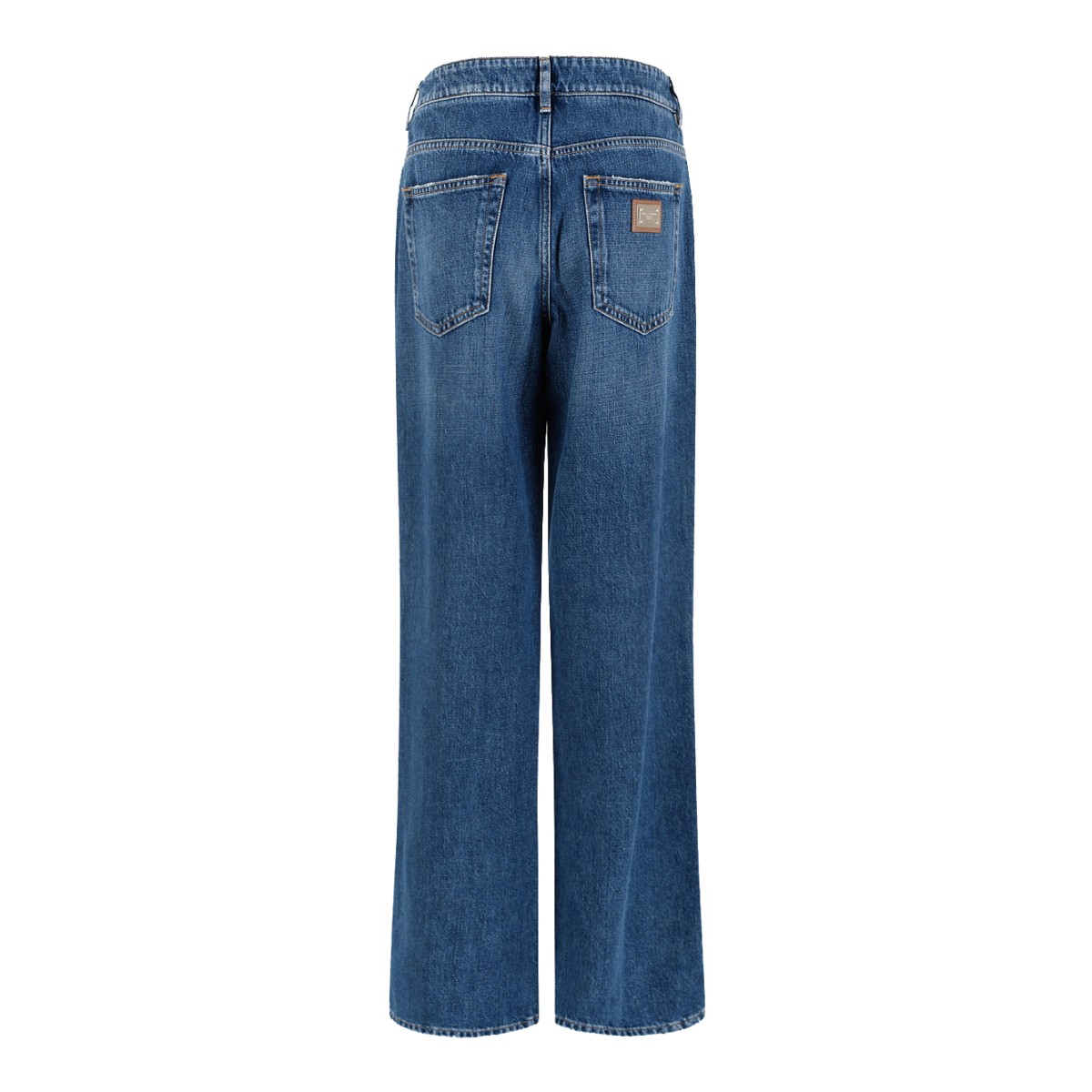 Dolce & Gabbana Blue Wide-Leg Denim Jeans.