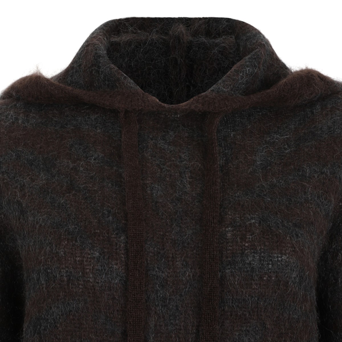 P.A.R.O.S.H. Dark Brown Hooded Sweater.