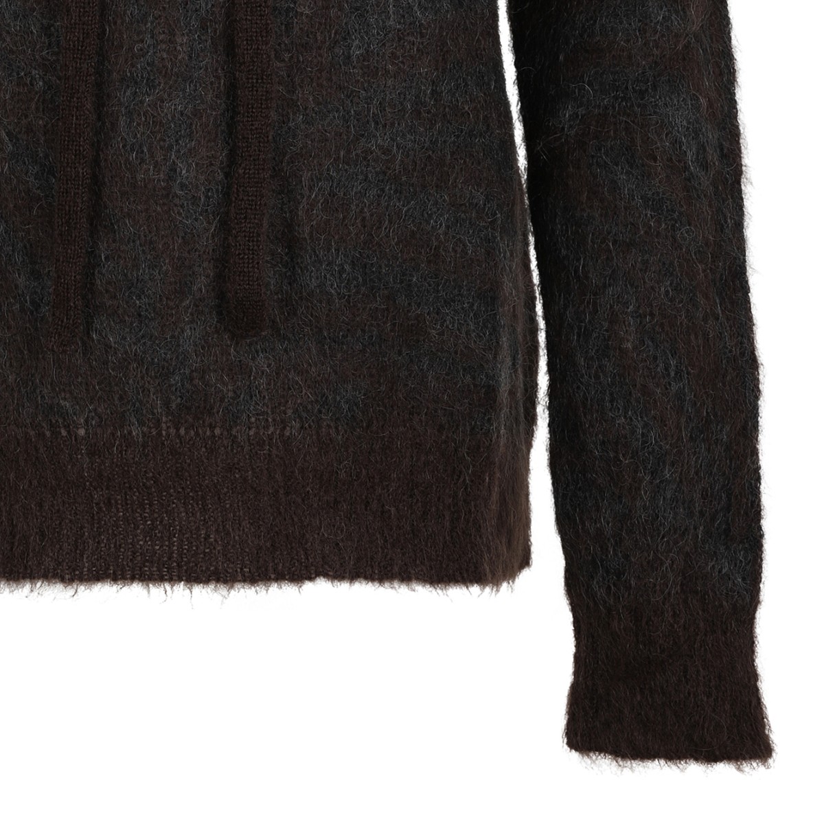 P.A.R.O.S.H. Dark Brown Hooded Sweater.