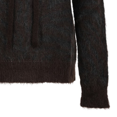P.A.R.O.S.H. Dark Brown Hooded Sweater.