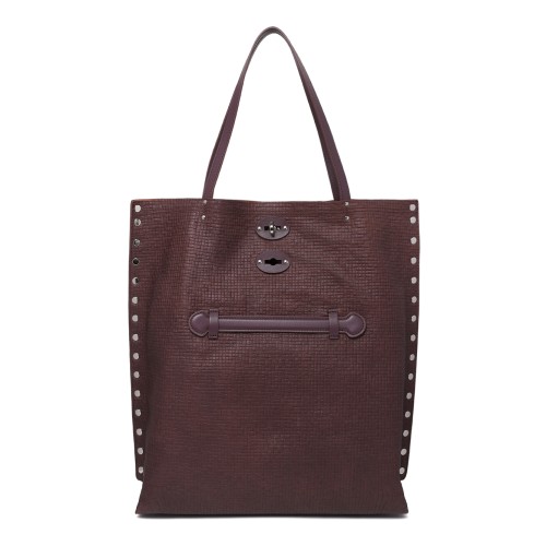 Zanellato Burgundy Leather Tote Bag.