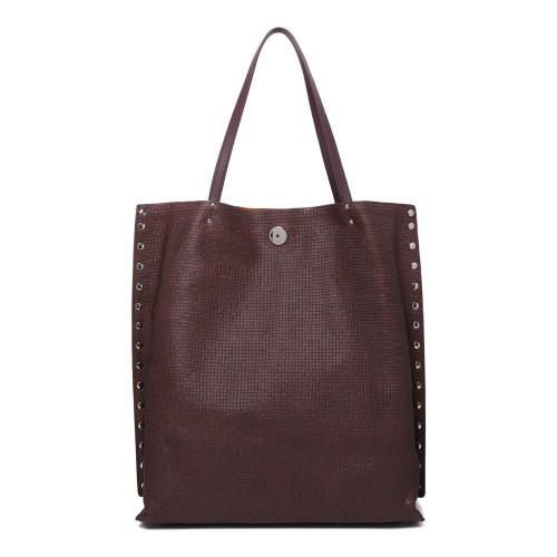 Zanellato Burgundy Leather Tote Bag. 2