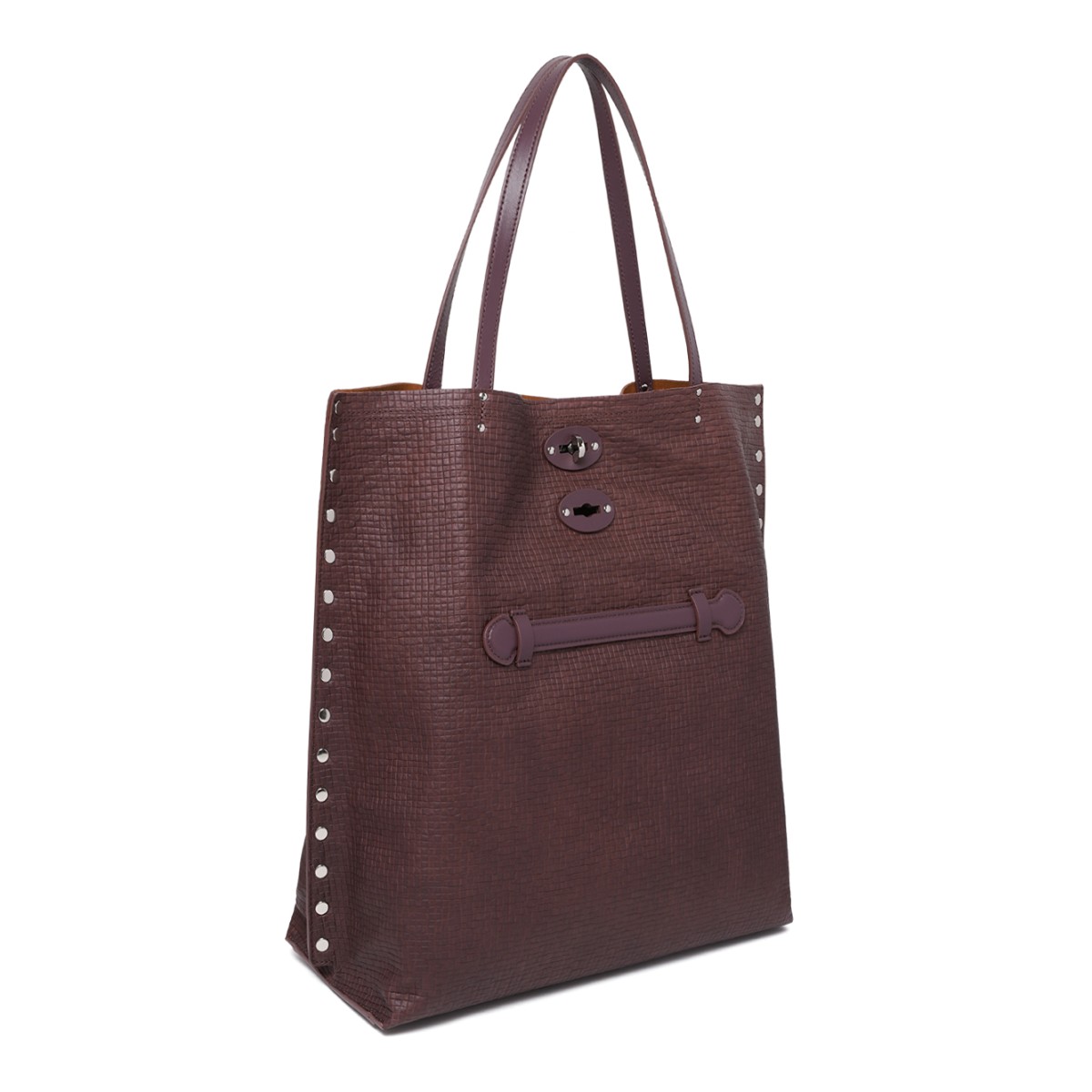 Zanellato Burgundy Leather Tote Bag.
