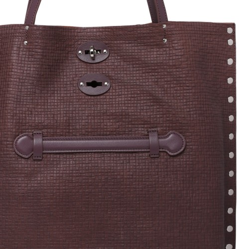 Zanellato Burgundy Leather Tote Bag.