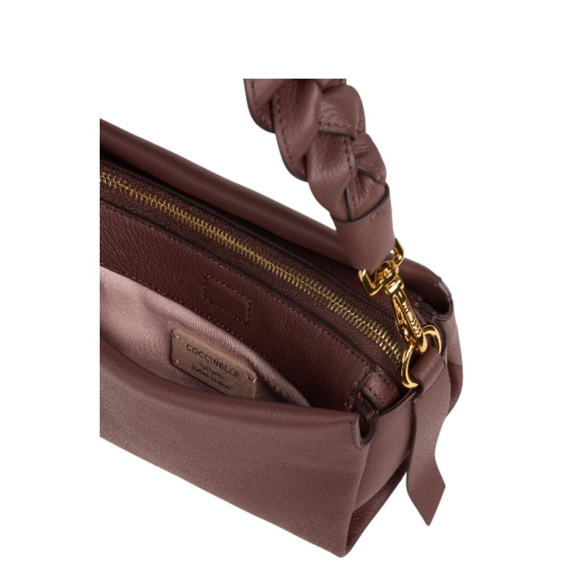 Coccinelle Burgundy Leather Shoulder Bag.