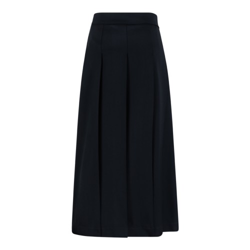 P.A.R.O.S.H. Black Pleated Midi Skirt. 2
