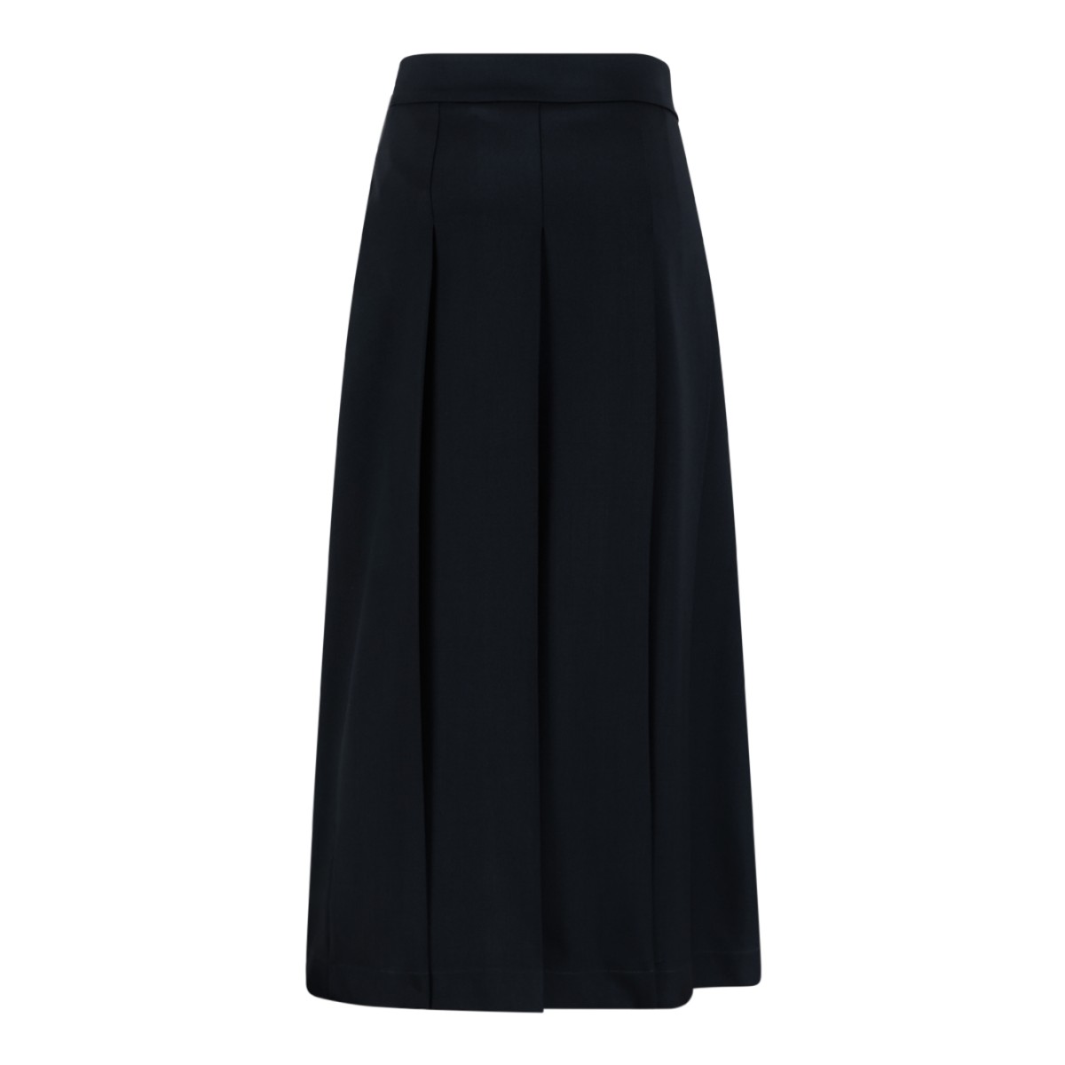 P.A.R.O.S.H. Black Pleated Midi Skirt.
