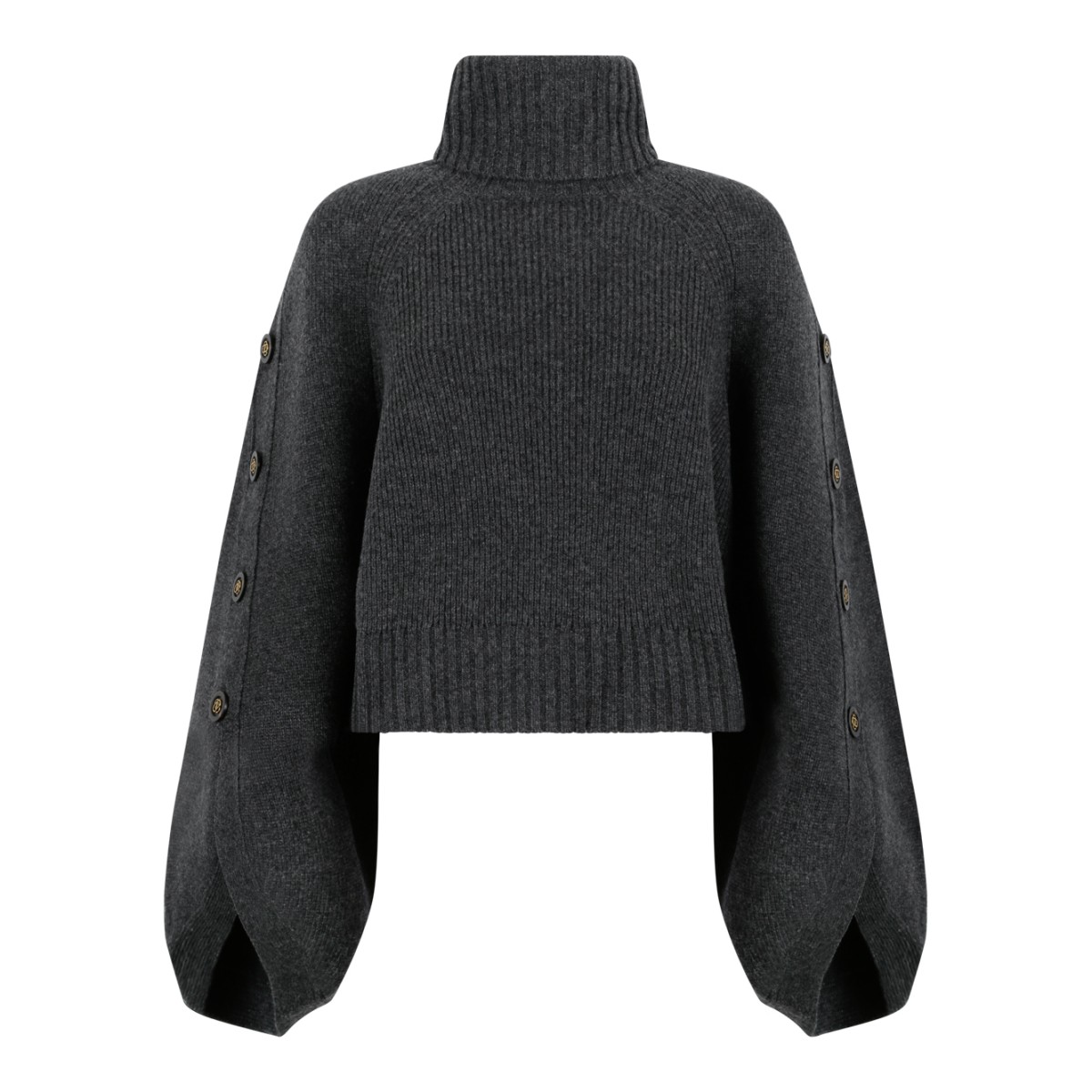 Zimmermann Charcoal Grey Turtleneck Sweater.