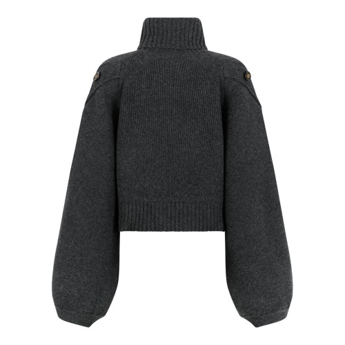 Zimmermann Charcoal Grey Turtleneck Sweater. 2
