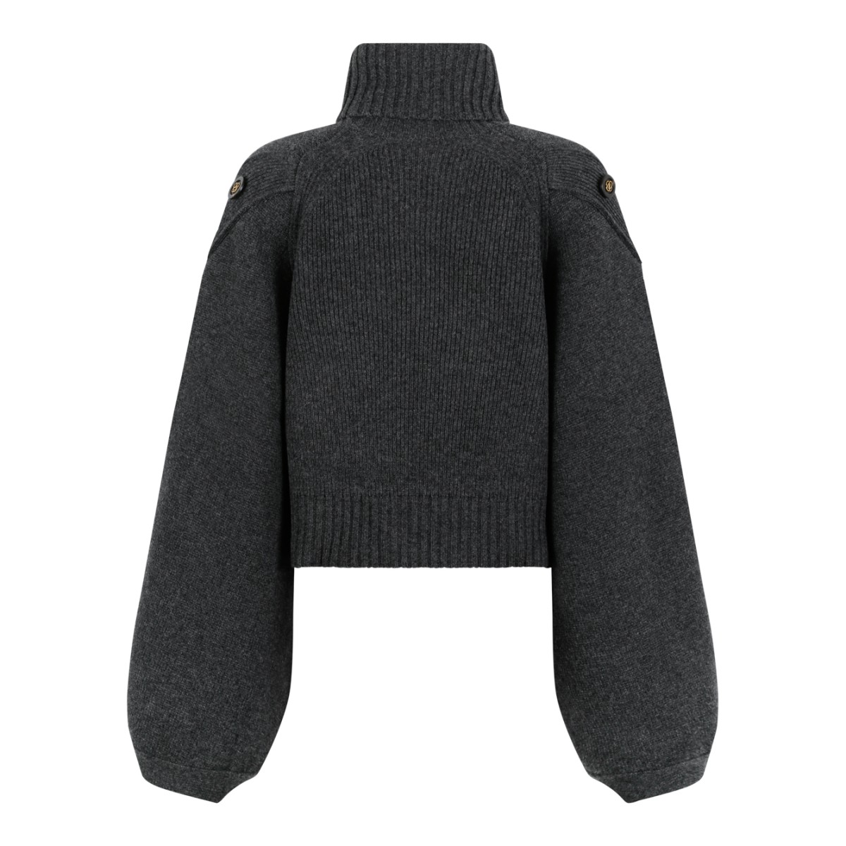 Zimmermann Charcoal Grey Turtleneck Sweater.